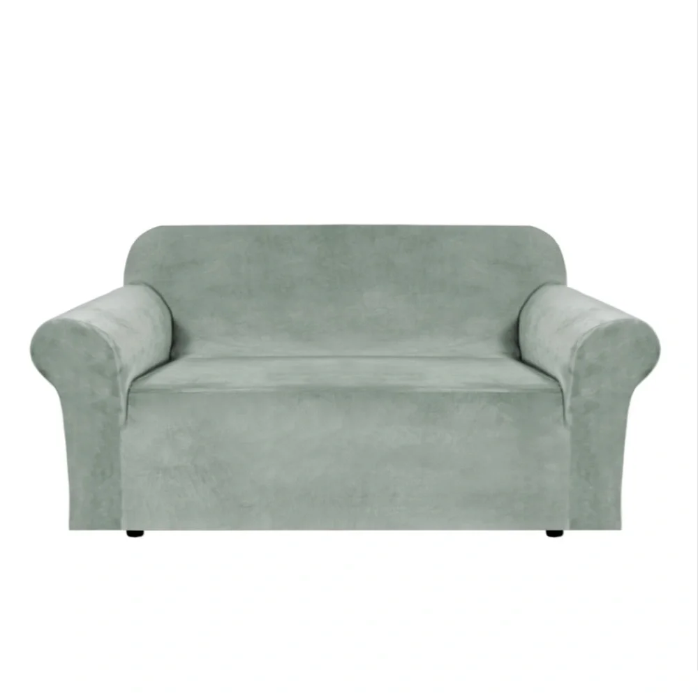 Elegant Green Loveseat Sofa Cover